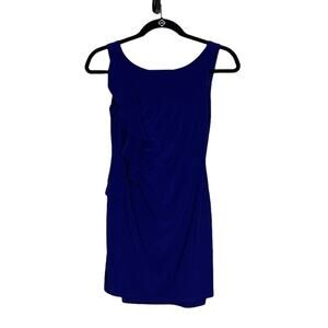 Hailey Logan by Adrianna Papell Sleeveless Ruched Ruffle Dress Royal Blue XS